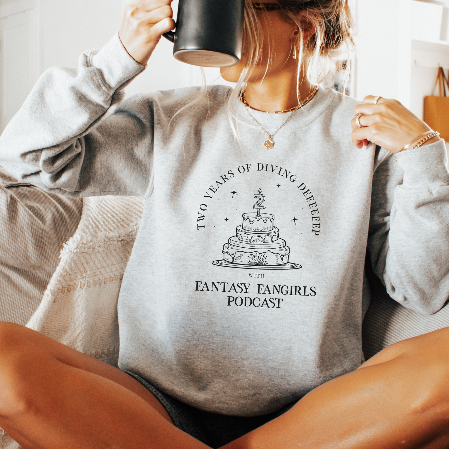 LIMITED TIME: 2 Year Anniversary Birthday Cake Unisex Crewneck Sweatshirt