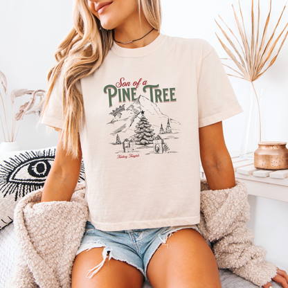 Son of a Pine Tree Sketch Women's Crop Top
