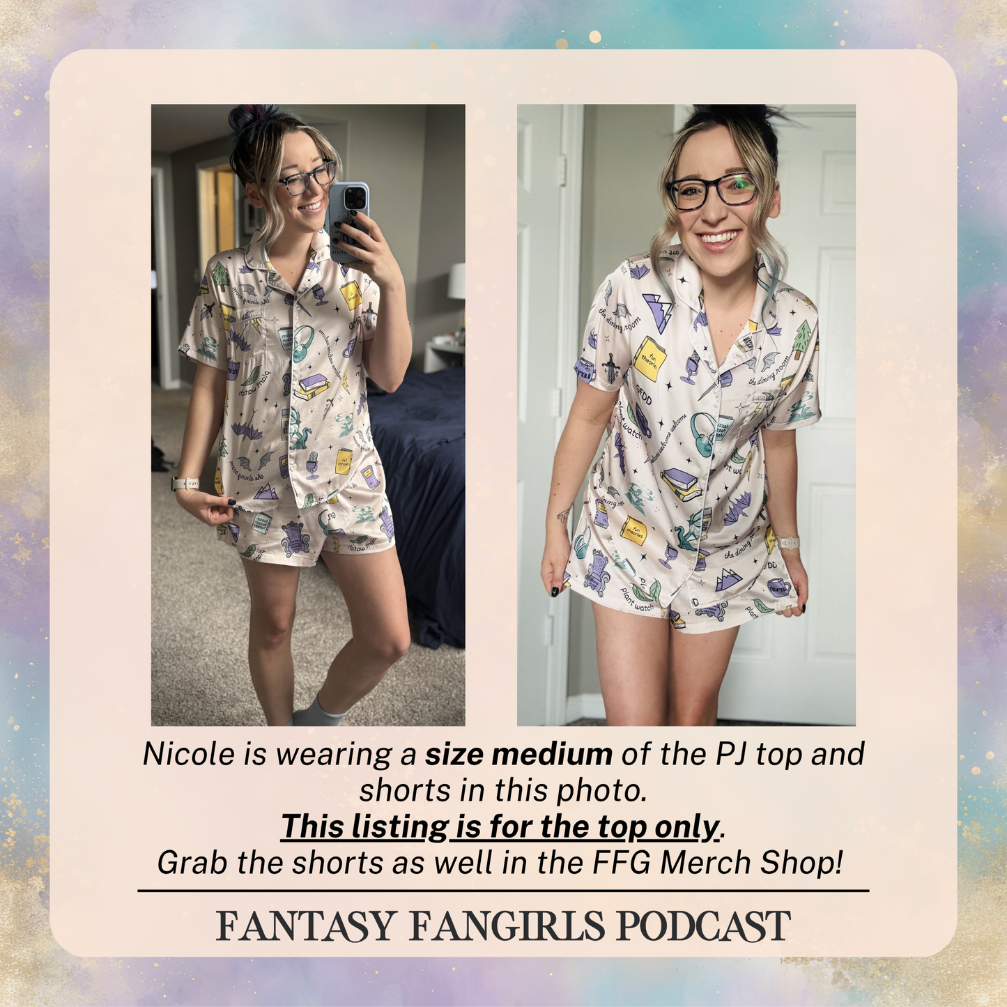 FFG Media Network Doodle Pajama Top