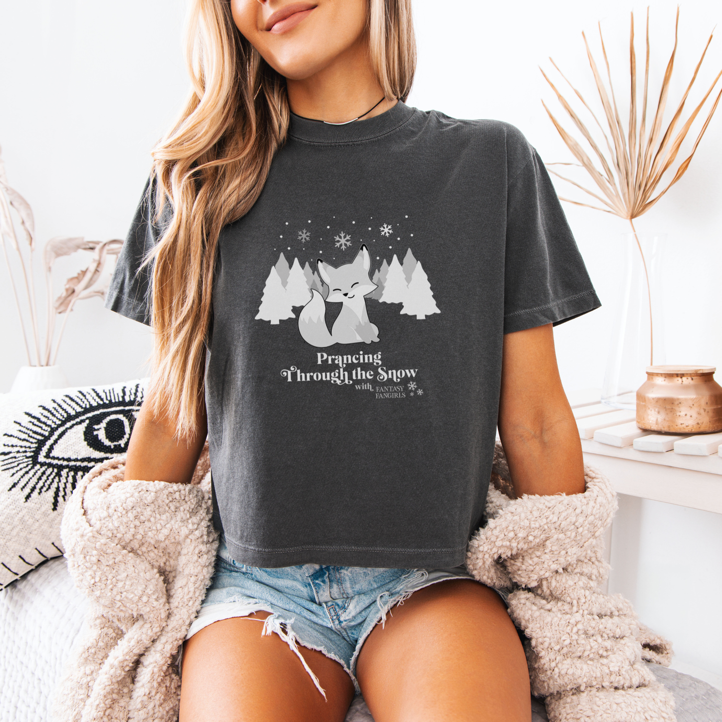 Prancing Through the Snow Women's Crop Top