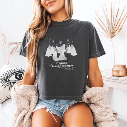 Prancing Through the Snow Women's Crop Top