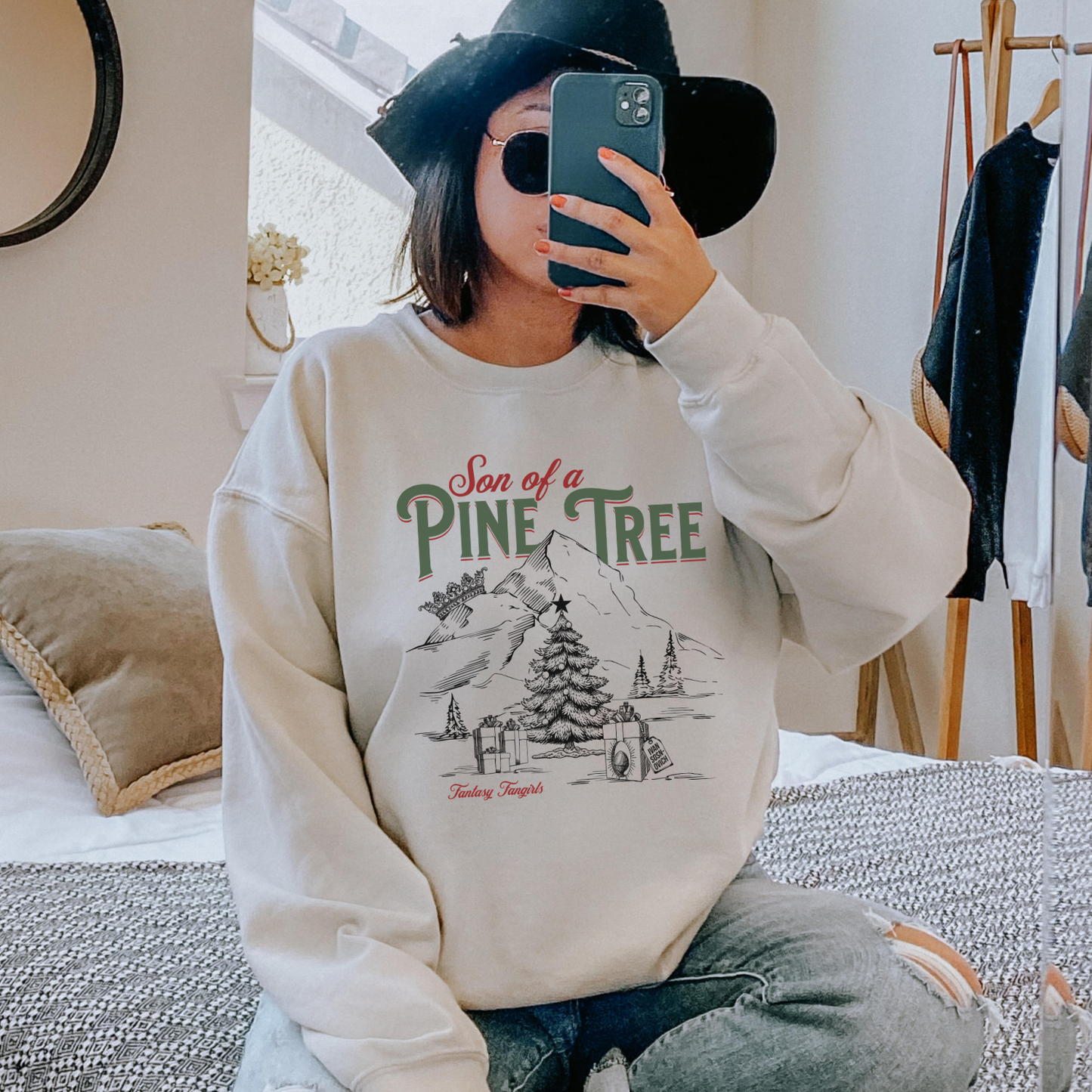 Son of a Pine Tree Sketch Unisex Crewneck Sweatshirt