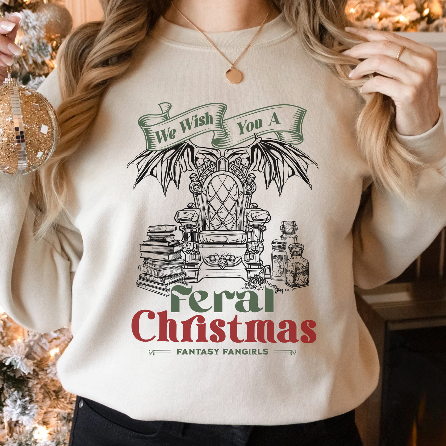 Feral Christmas Unisex Crewneck Sweatshirt