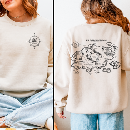 Three Year Anniversary - Map Unisex Crewneck Sweatshirt