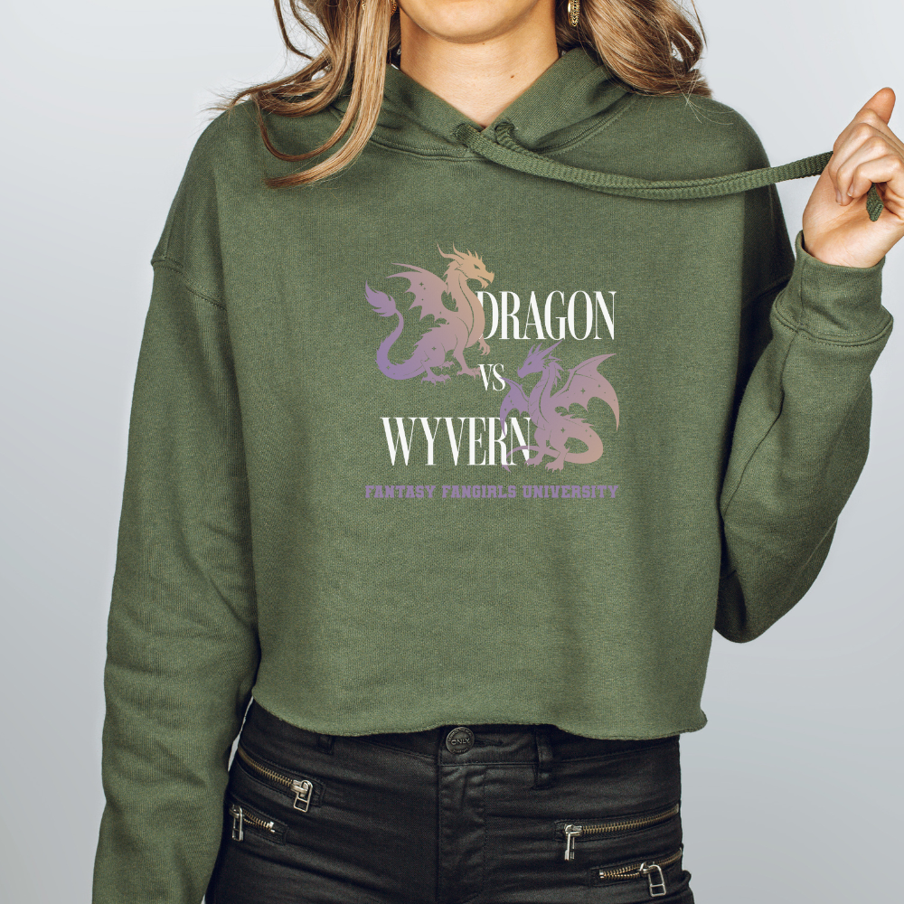 Dragon vs. Wyvern Women's Cropped Hoodie