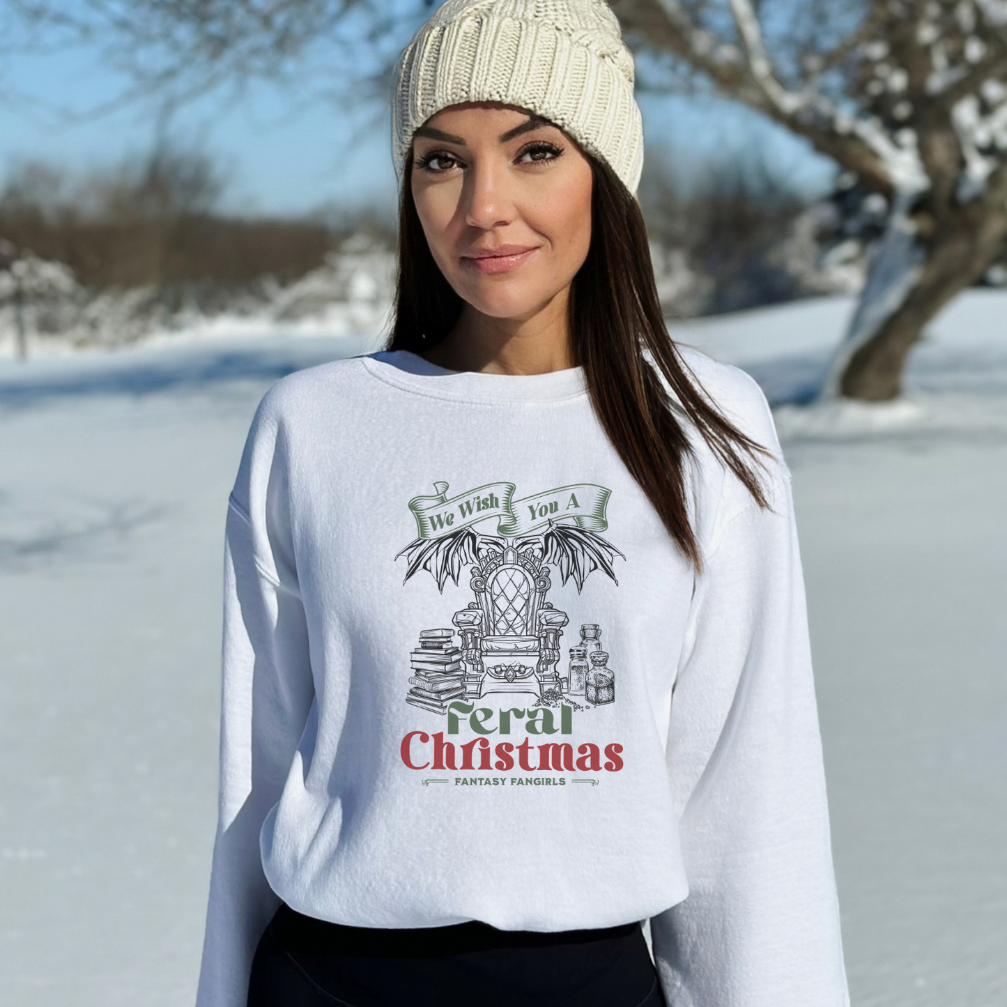 Feral Christmas Unisex Crewneck Sweatshirt
