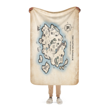 Three Year Anniversary - Map Sherpa Blanket