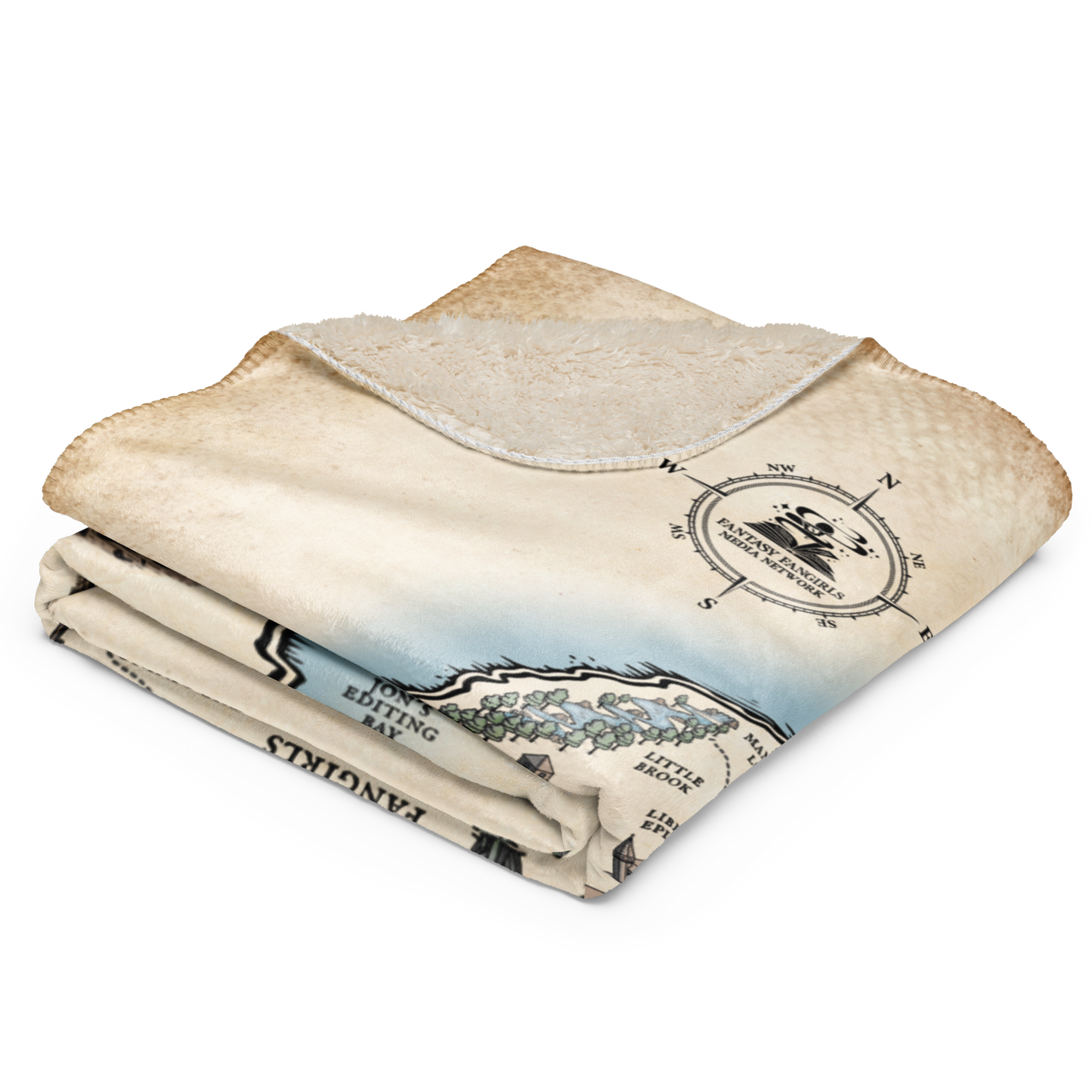 Three Year Anniversary - Map Sherpa Blanket