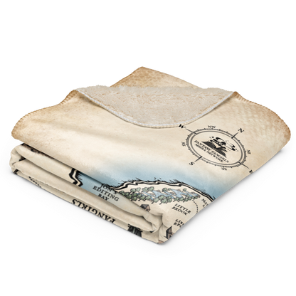 Three Year Anniversary - Map Sherpa Blanket