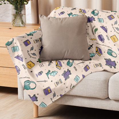 FFG Doodle Sherpa Blanket