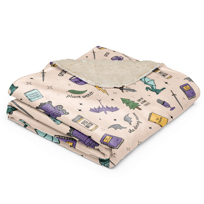 FFG Doodle Sherpa Blanket
