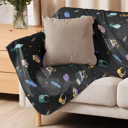 FFG Media Network Doodle Sherpa Blanket