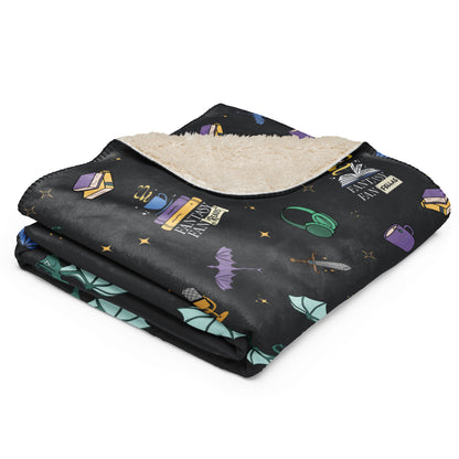 FFG Media Network Doodle Sherpa Blanket