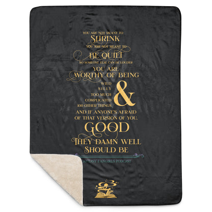 Damn Well Should Be Sherpa Blanket